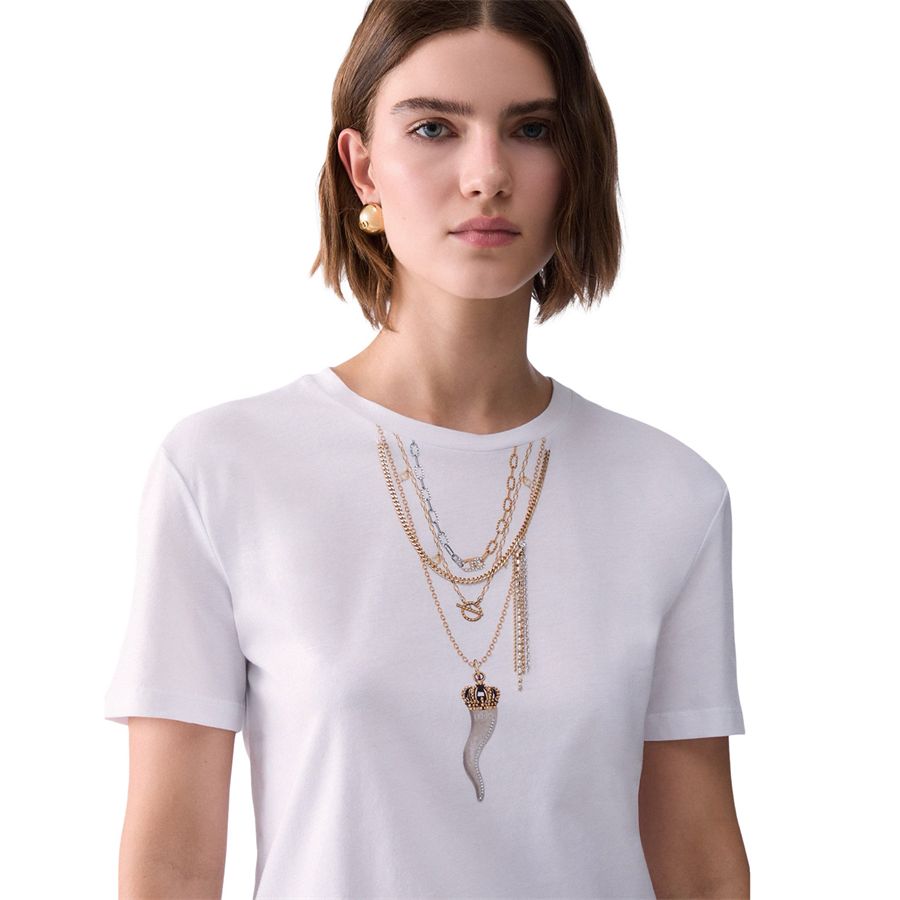 T-shirt a maniche corte con stampa da donna Liu Jo | WF6079JS923Q9698